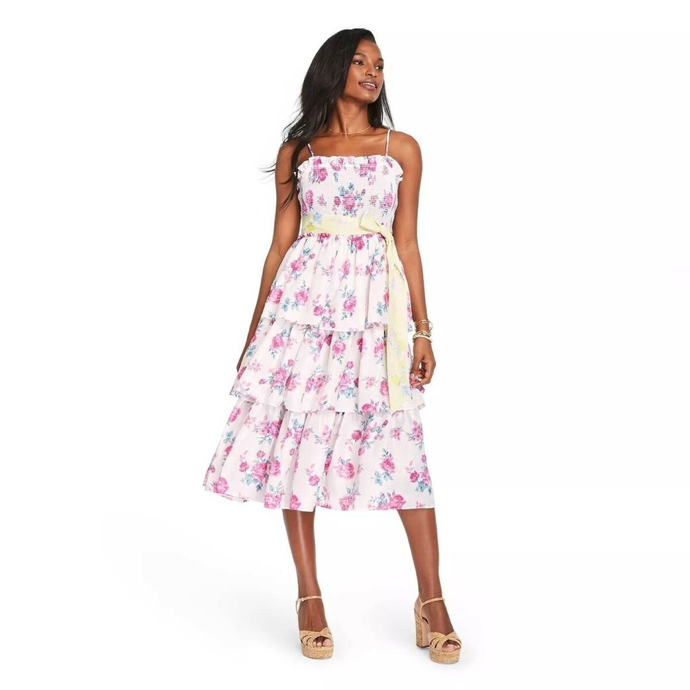NWT LoveShackFancy Elise Smocked Tiered Dress Size XXS - Picture 2 of 12